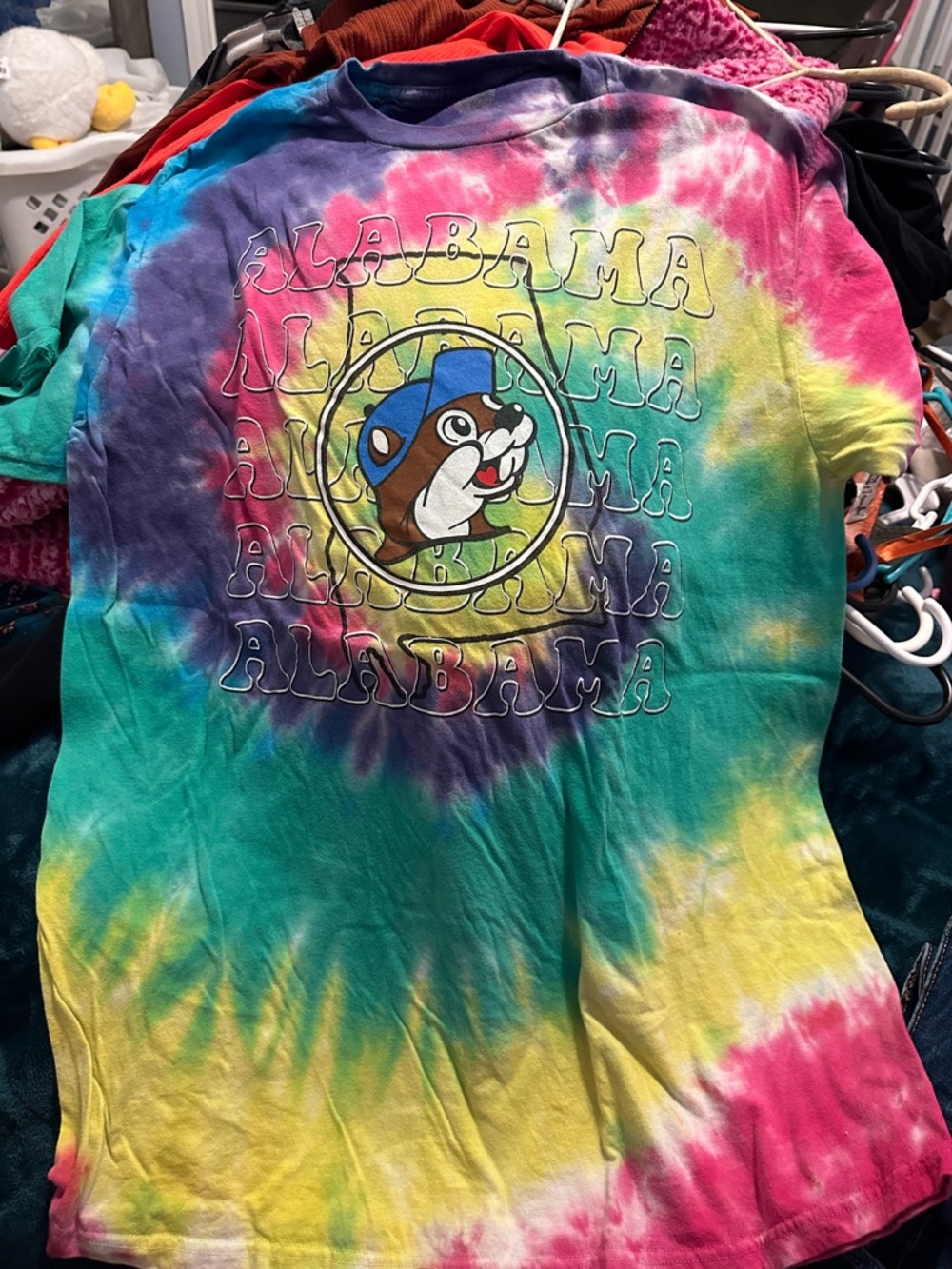 Tie-Dye Alabama Graphic Short Sleeve Tee - Multicolor